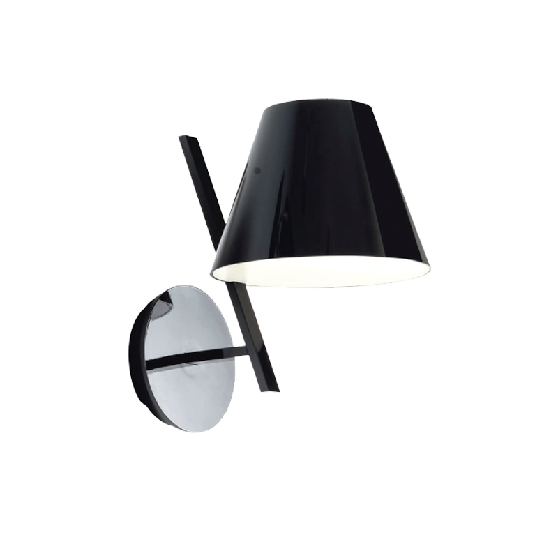 Zidna lampa, E14 x 1 kom, IP20, crna boja