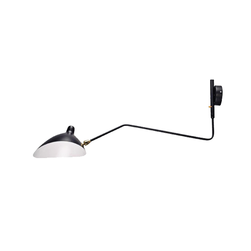 Zidna lampa, E14 x 1 kom, IP20, crna boja