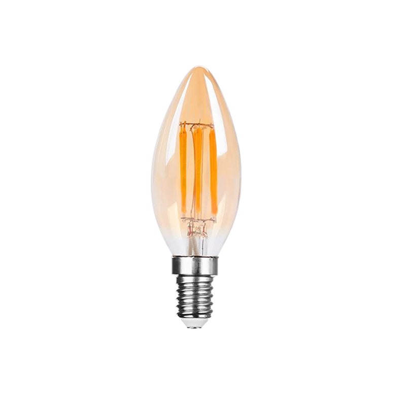 LED filament žarulja 4W, 2700K, E14, AC220V, C35, amber, dimabilna