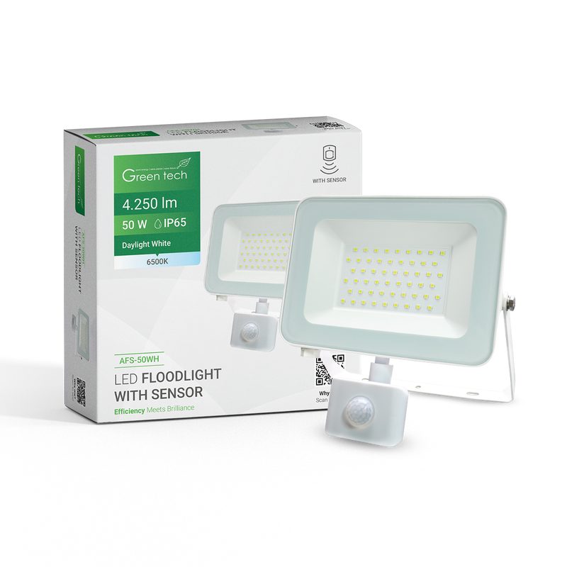 LED reflektor sa senzorom 4250 lm, 50W, 6500K, IP65, bijeli
