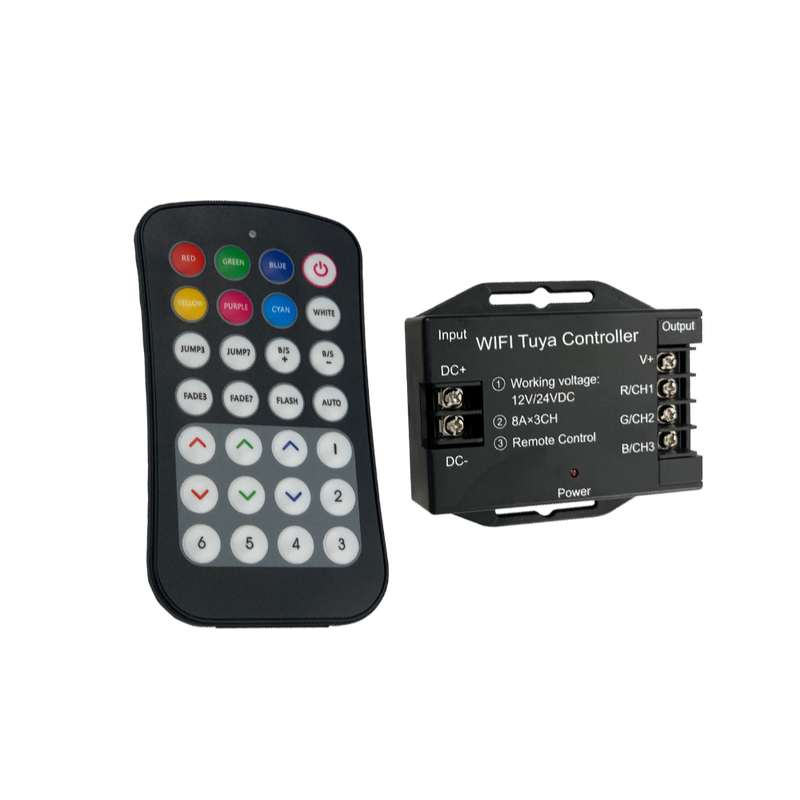 LED kontroler TUYA, RGB, 12-24V, 288W (12V), 576W (24V), common