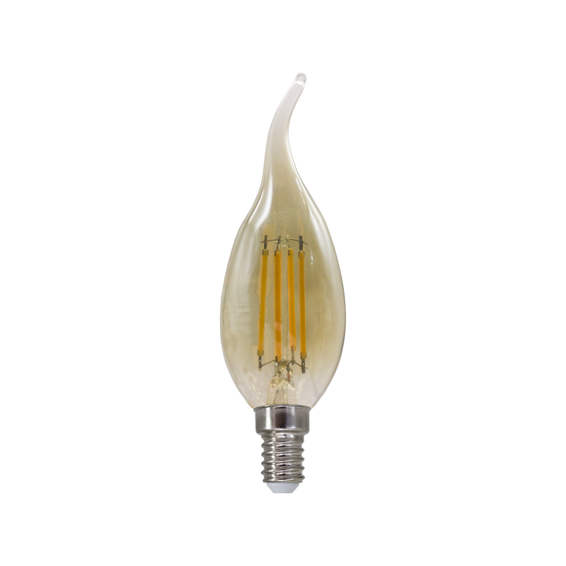 LED filament žarulja 6W, 2300K, E14, AC220V, C35T, amber, dimabilna
