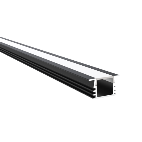Aluminijski profil 22 x 11,7 x 2000 mm, ugradni, crna boja
