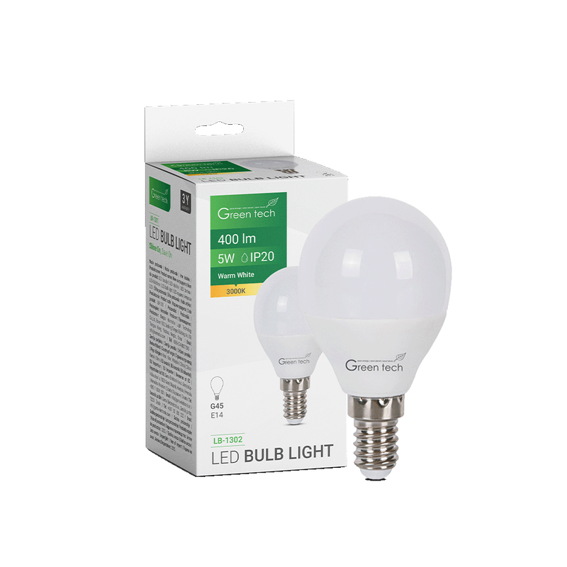 LED žarulja 5W, 3000K, E14, G45, IP20, Sanan chip