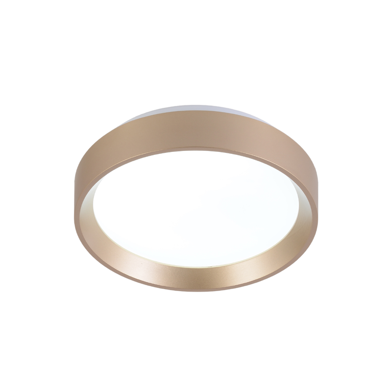 LED plafonjera, 12W, 4000K, IP20, zlatna, promjer 25,8