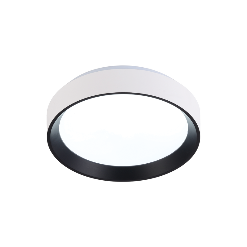 LED plafonjera, 12W, 4000K, IP20, bijela + crna, promjer 25,8 cm