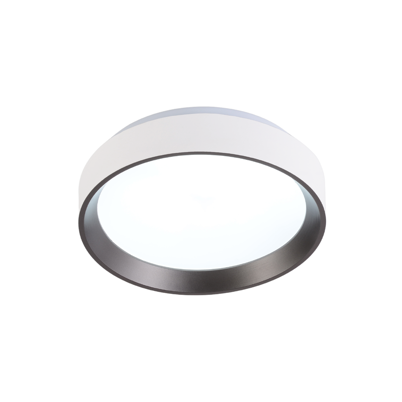 LED plafonjera, 12W, 4000K, IP20, bijela + antracit, promjer 25,8 cm