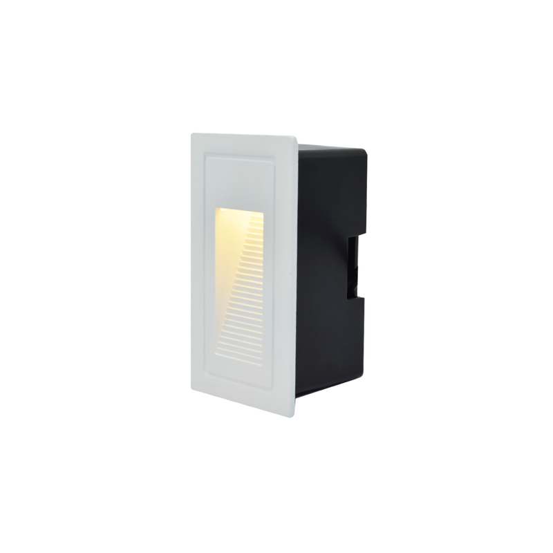 LED ugradna zidna svjetiljka 3W, 3000K IP44, bijela