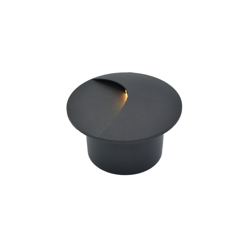 LED ugradna zidna svjetiljka 3W, 3000K IP44, crna