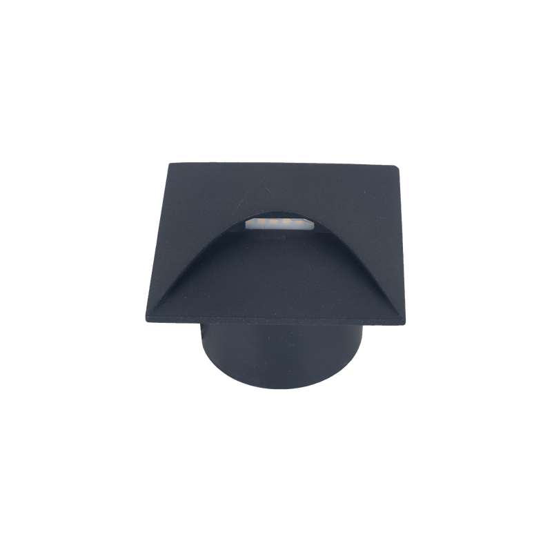 LED ugradna zidna svjetiljka 3W, 3000K IP44, crna