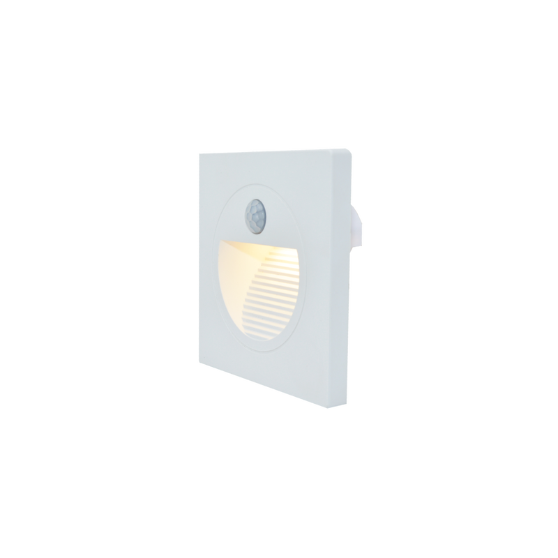 LED ugradna zidna svjetiljka sa senzorom 1,5W, 3000K IP20, bijela