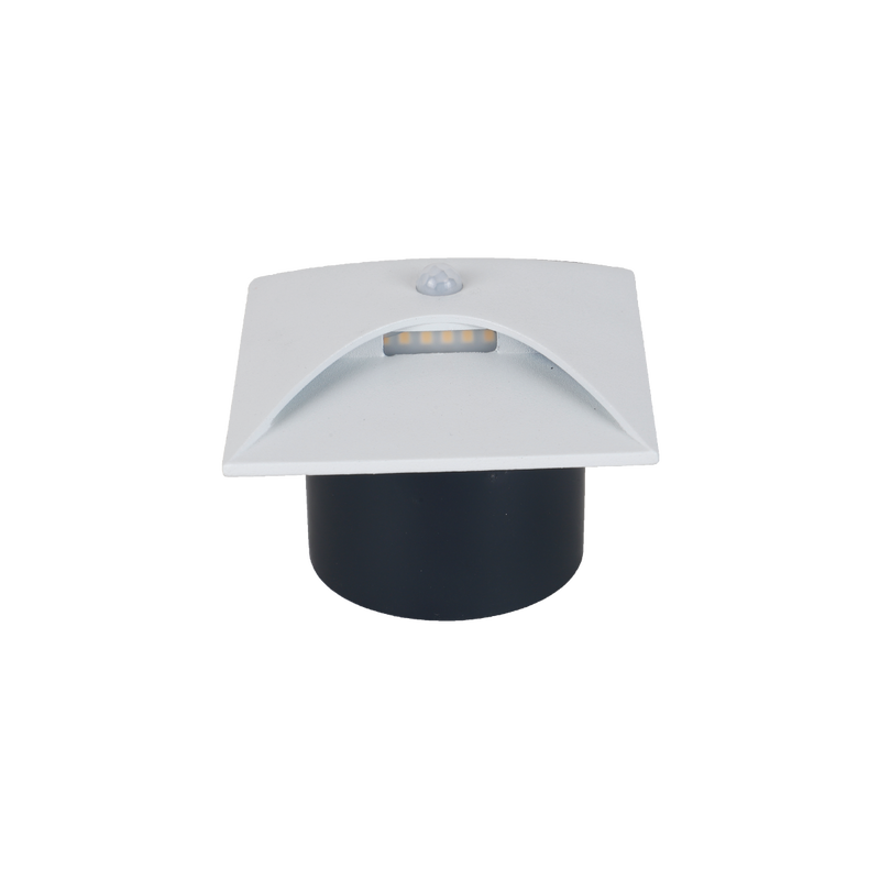 LED ugradna zidna svjetiljka sa senzorom 3W, 3000K IP44, bijela