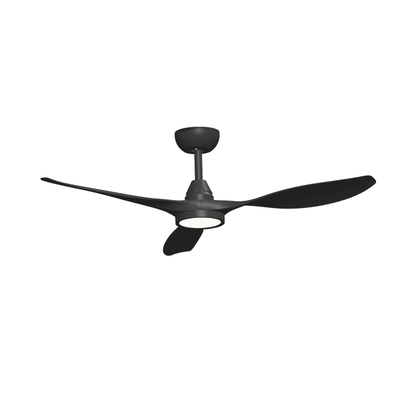 Stropni ventilator sa svjetiljkom, 52", 15W, 3CCT, Crni