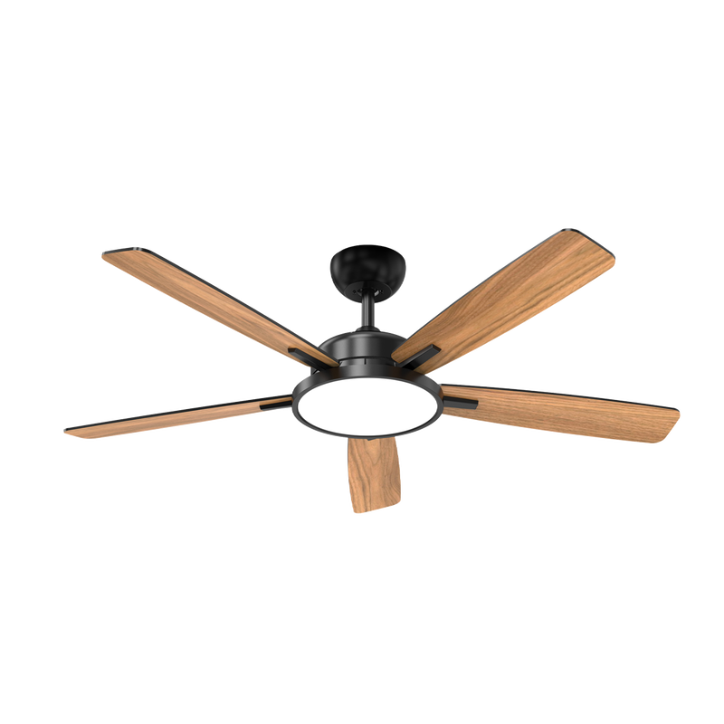 Stropni ventilator sa svjetiljkom, 52", 24W, 3CCT, Crno ili Drvo