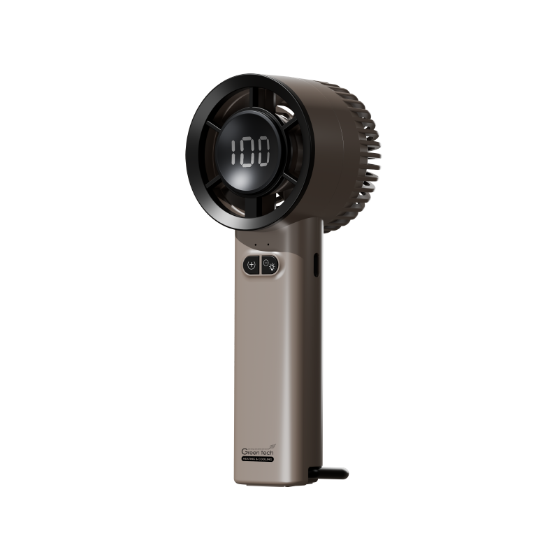 Prijenosni ventilator, 3.6W, smeđi, sa USB punjenjem