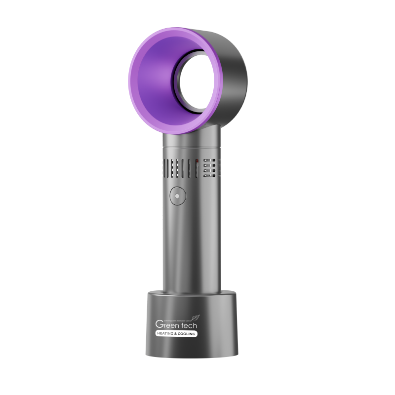 Prijenosni ventilator, 1.9W, crni + ljubičasti, sa USB punjenjem