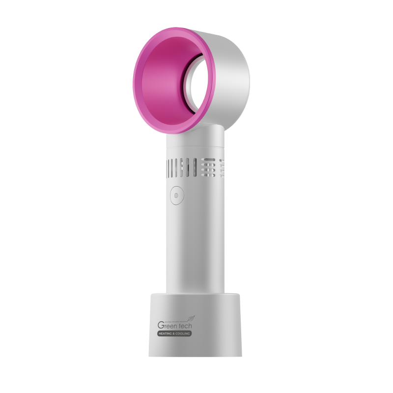 Prijenosni ventilator, 1.9W, bijeli + pink, sa USB punjenjem