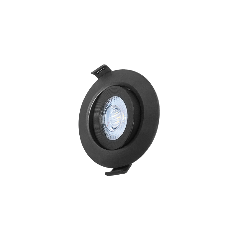 LED downlight 3W, 6000K, crna boja