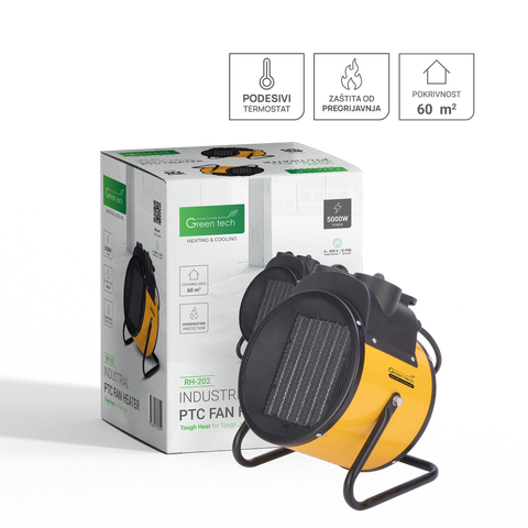 PTC grijalica 5000W, industrijska, električna, trofazna
