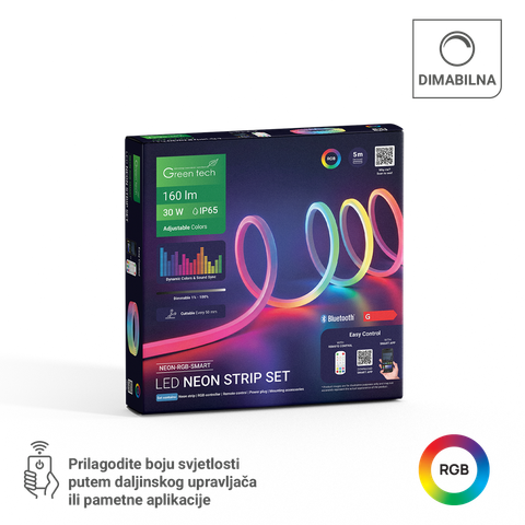 LED traka NEON 24V 30W IP65 RGB SMART APP + DALJINSKI