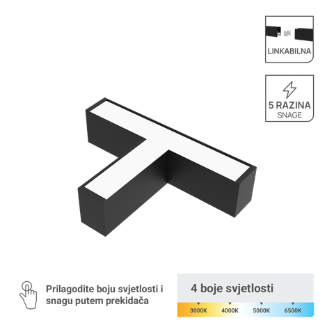 LED linearna svjetiljka T konektor 40W, 4CCT, 130lm/W