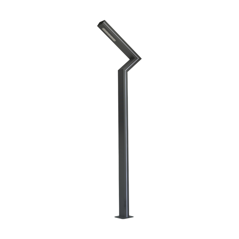 LED ulična svjetiljka sa stupom 30W, 4000K + zelena boja svjetl., 4m