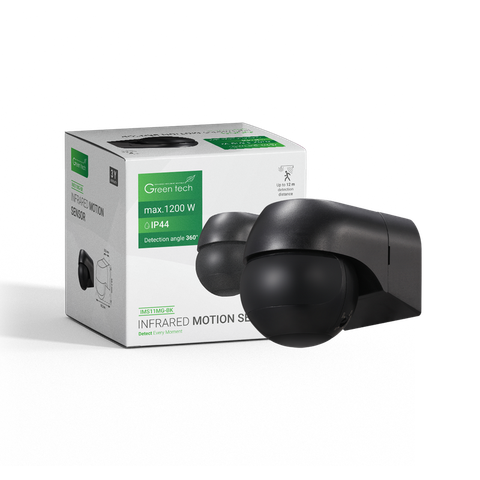 Infracrveni nadgradni senzor pokreta IMS11MG-BK, IP44, 180°/360°,crni