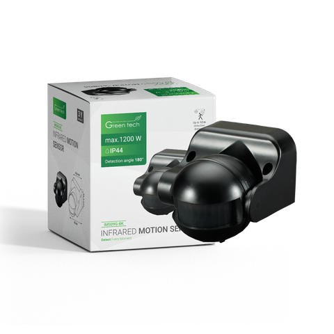 Infracrveni nadgradni senzor pokreta IMS09G-BK, IP44, 180°, crni