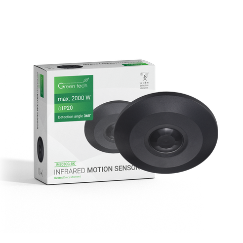 Infracrveni nadgradni senzor pokreta IMS05CG-BK, IP20, 360°, crni