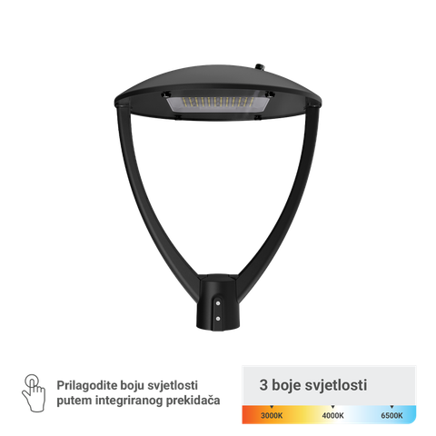 LED ulična svjetiljka, 30/50/75/100W, 3CCT, 150lm/W