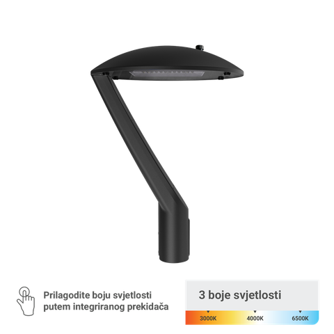 LED ulična svjetiljka, 30/50/75/100W, 3CCT, 150lm/W