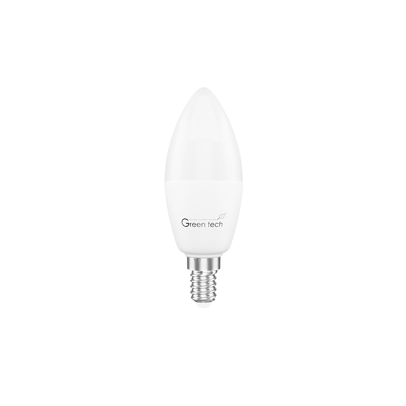 LED žarulja 5W, 4000K, E14, C37, Flux: 500 lm, IP40, Epistar chip