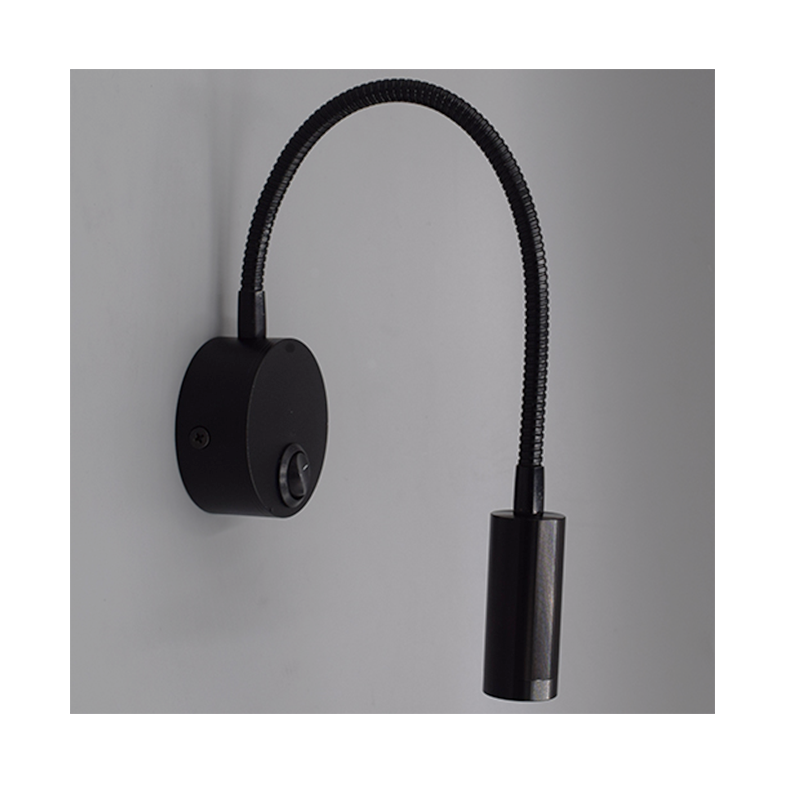 LED zidna lampa, 3W, 3000K, IP44, crna boja