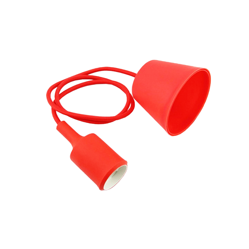 Kabel s grlom E27 grlo x 1 kom, plastika, crvena boja, 1,5 m