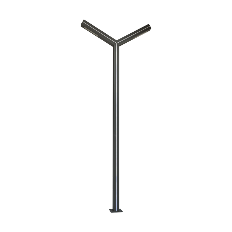 LED ulična svjetiljka sa stupom, 2 x 30W, 4000K + zelena, 4 m