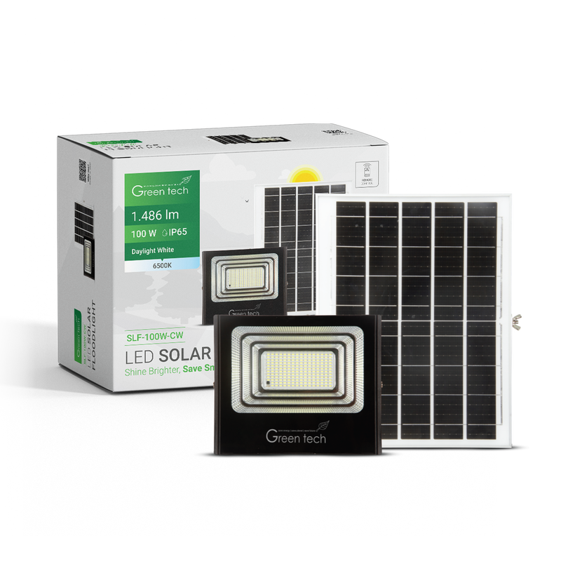 LED solarni reflektor 100W, 6500K, IP65, solar