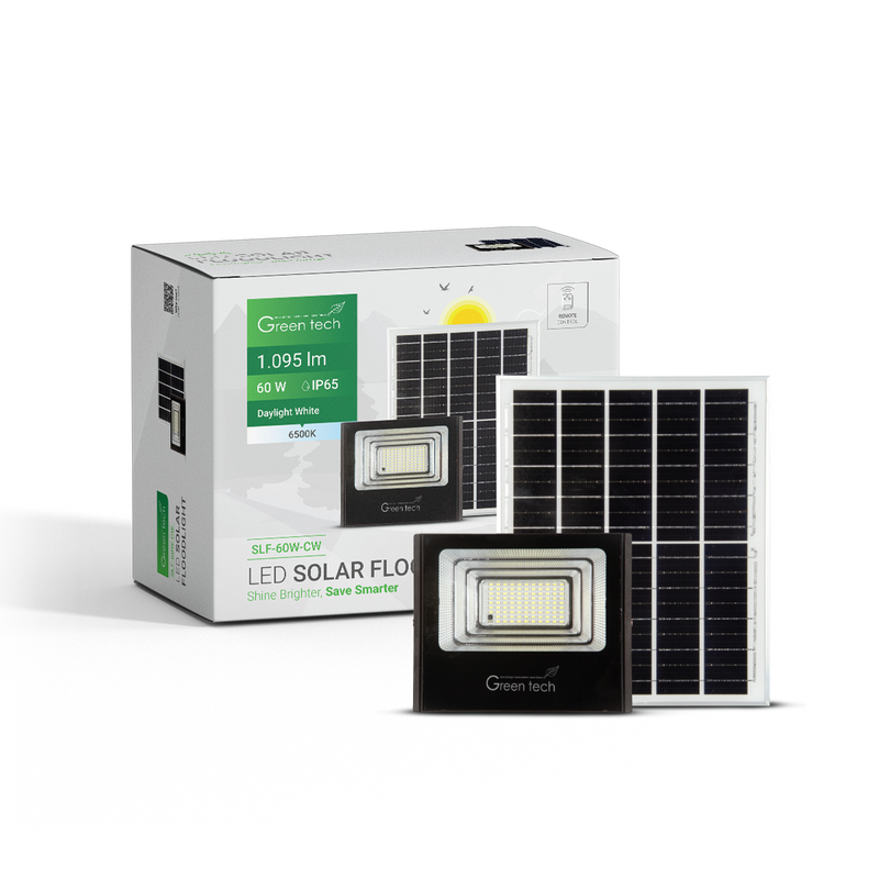 LED solarni reflektor 60W, 6500K, IP65, solar