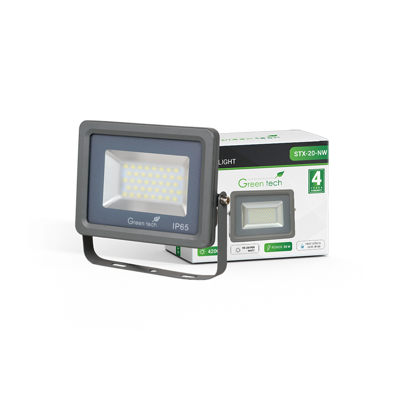 LED reflektor 20W, 4200K, IP65, aluminij