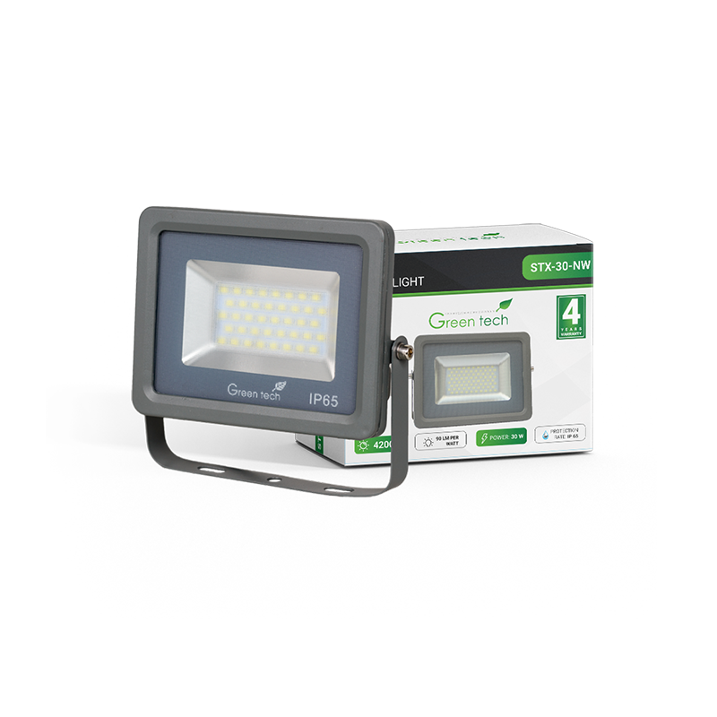LED reflektor 30W, 4200K, IP65, aluminij